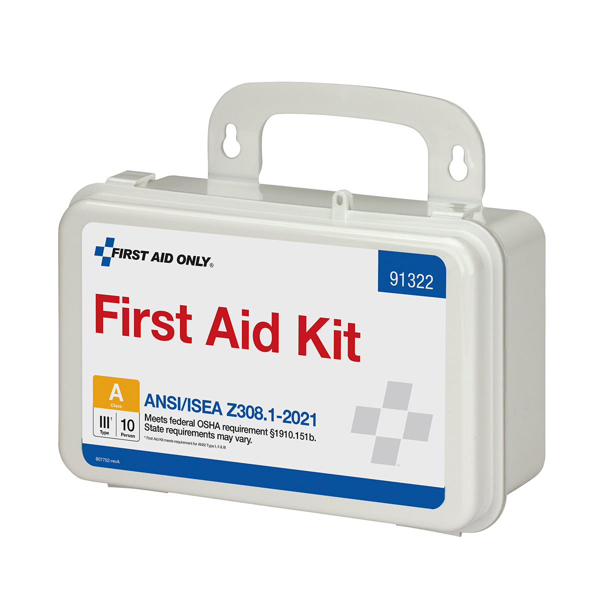 First Aid Only 10 Person ANSI A Plastic Kit 2021 Compliant