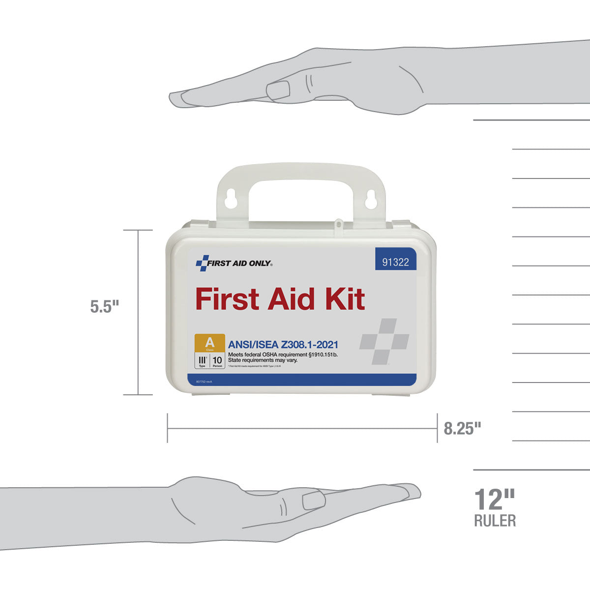 First Aid Only 10 Person ANSI A Plastic Kit 2021 Compliant