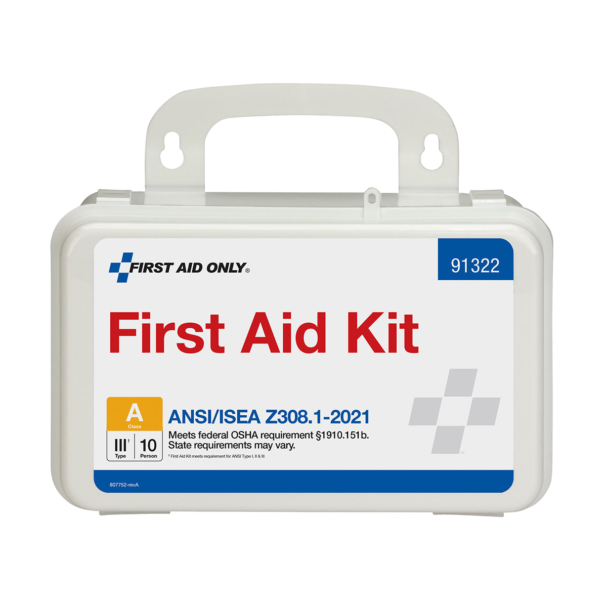 First Aid Only 10 Person ANSI A Plastic Kit 2021 Compliant