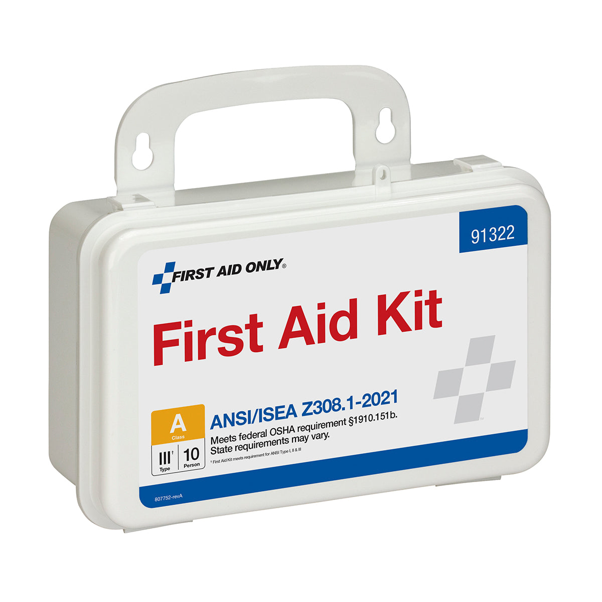 First Aid Only 10 Person ANSI A Plastic Kit 2021 Compliant