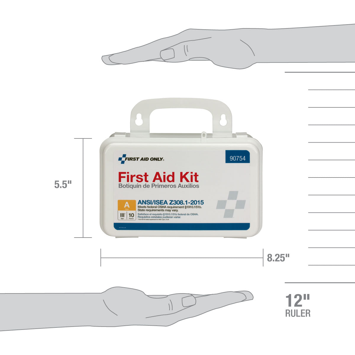 First Aid Only 10 Person Bulk Plastic ANSI A Kit 2015 Compliant