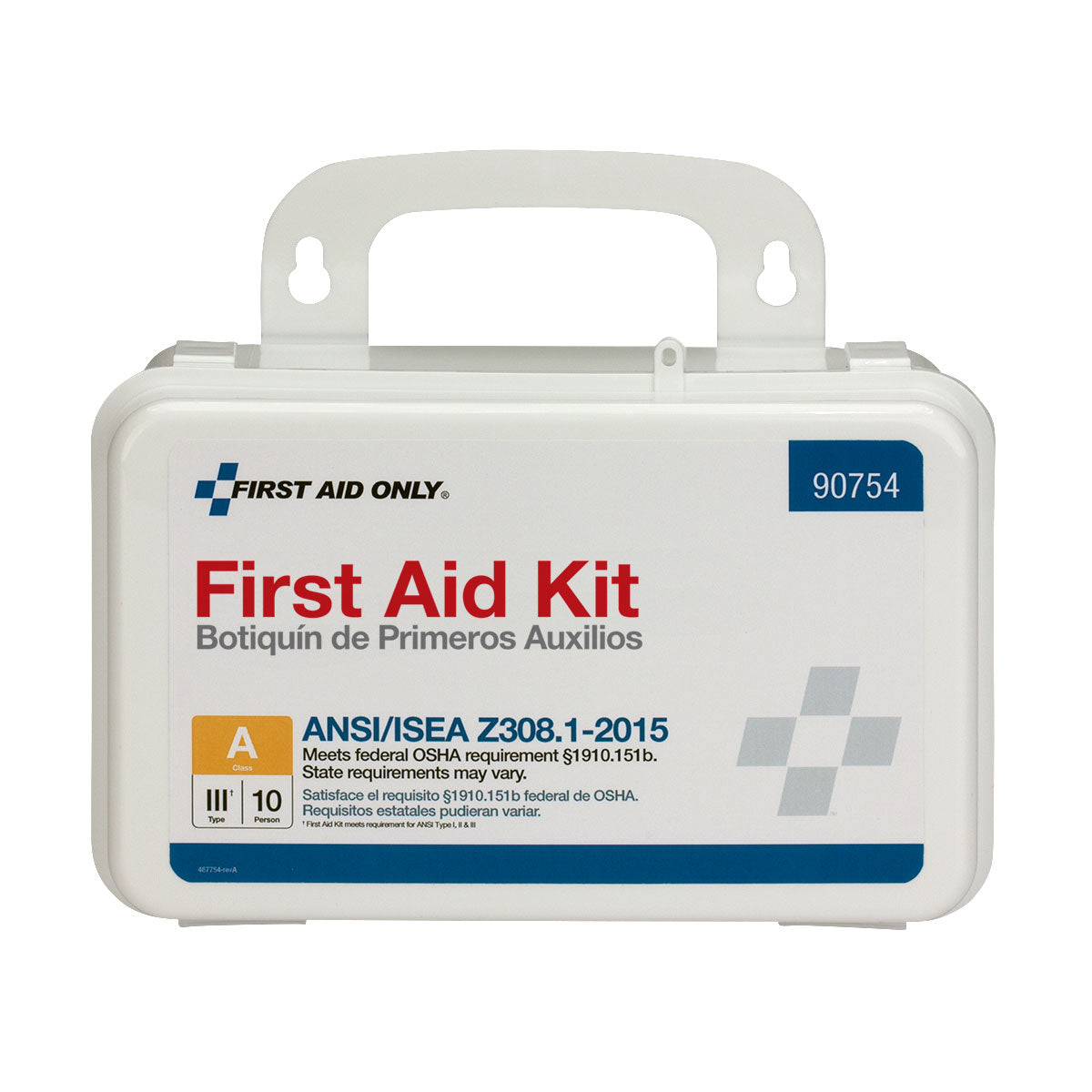 First Aid Only 10 Person Bulk Plastic ANSI A Kit 2015 Compliant