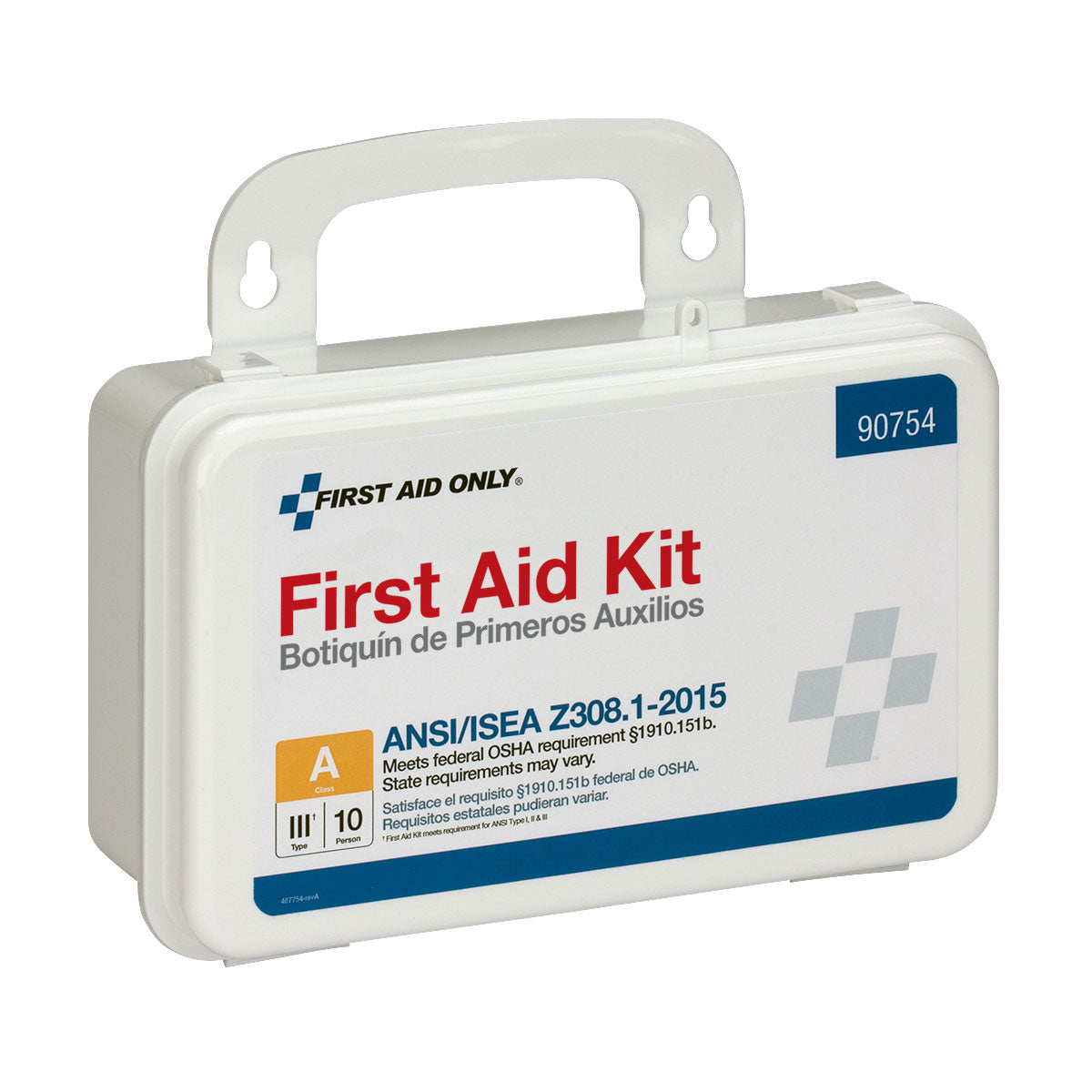 First Aid Only 10 Person Bulk Plastic ANSI A Kit 2015 Compliant
