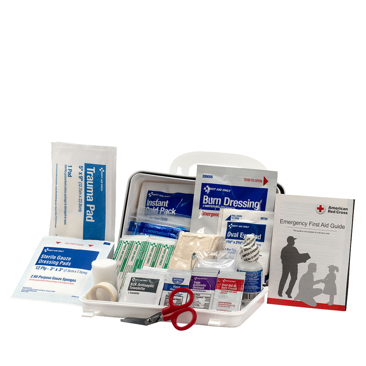 First Aid Only 10 Person Bulk Plastic ANSI A Kit 2015 Compliant