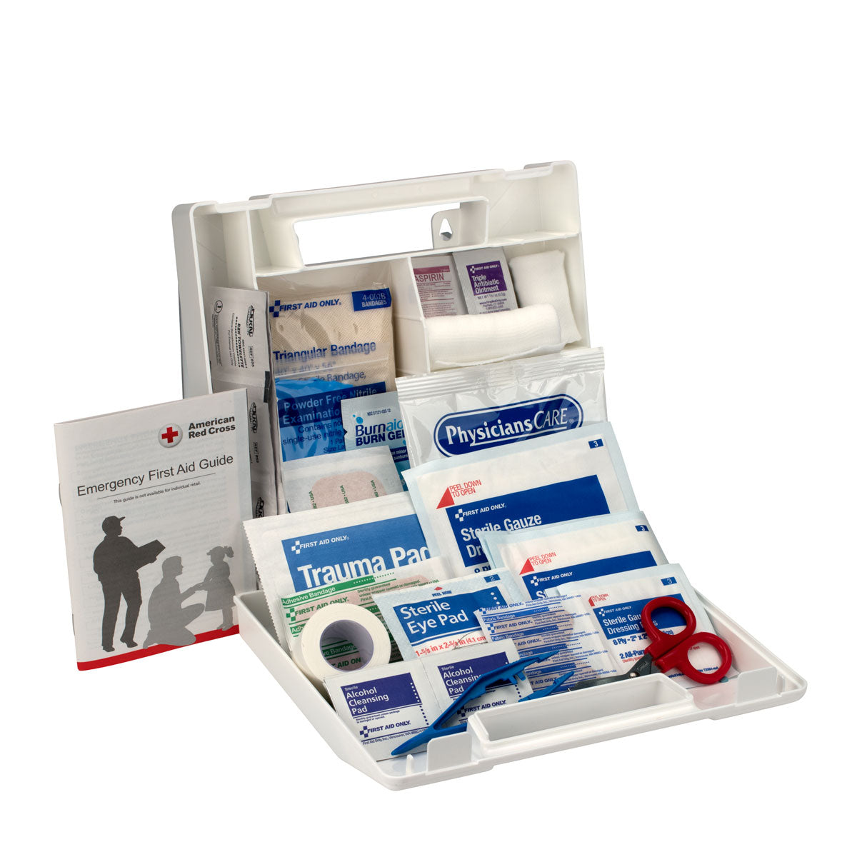 First Aid Only 10 Person Kit Plastic Case with Dividers OSHA Compliant