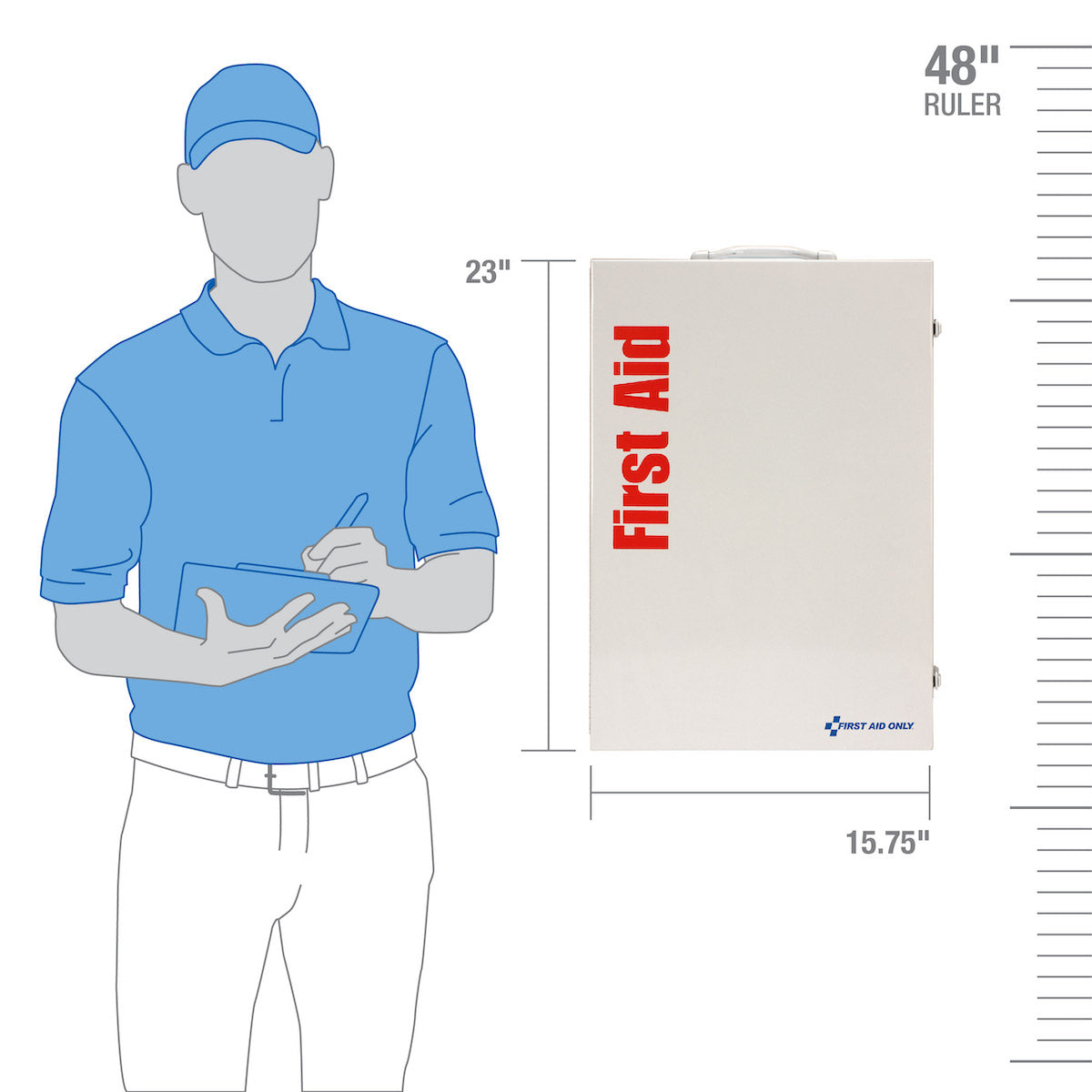 First Aid Only 150 Person ANSI B 4 Shelf Cabinet 2021 Compliant