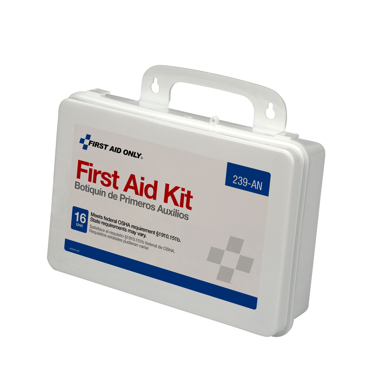 First Aid Only 16 Unit Kit Plastic Case OSHA Compliant