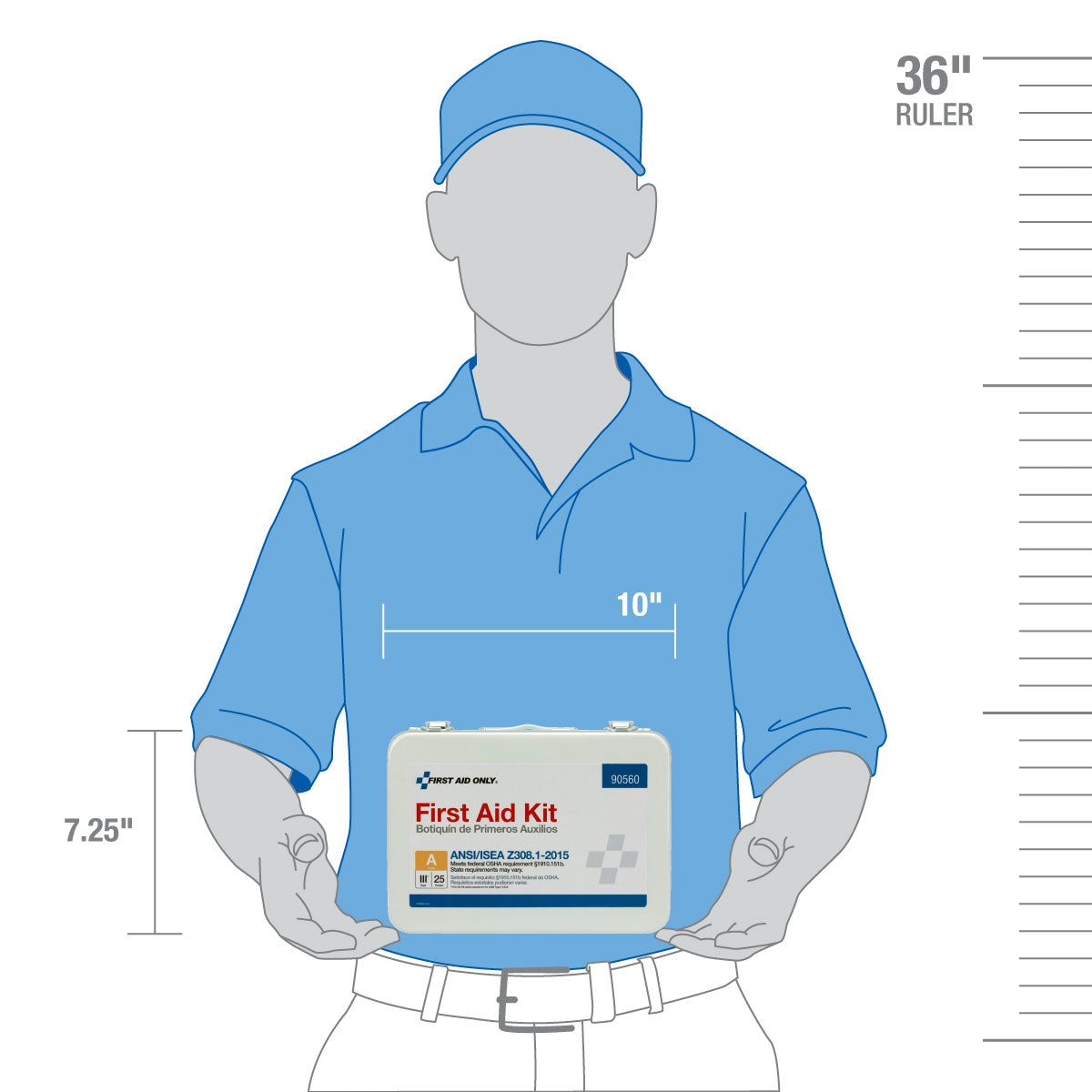 First Aid Only 25 Person ANSI A Bulk Kit Metal 2015 Compliant