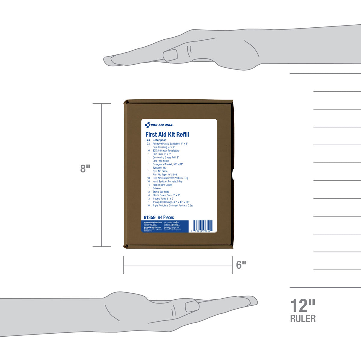 First Aid Only 25 Person ANSI A Refill Kit 2021 Compliant