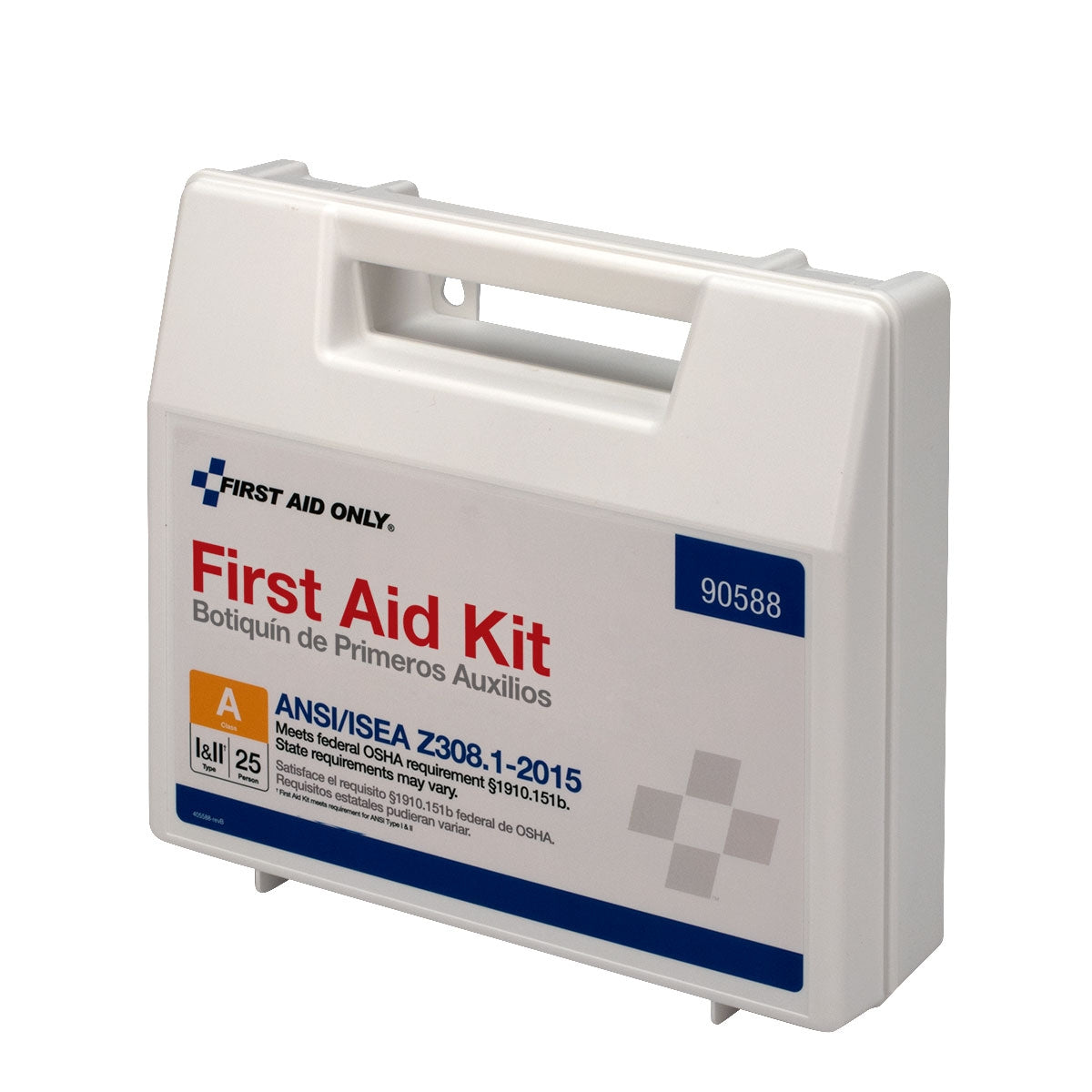 First Aid Only 25 Person Bulk Plastic ANSI A Kit with Dividers 2015 Compliant