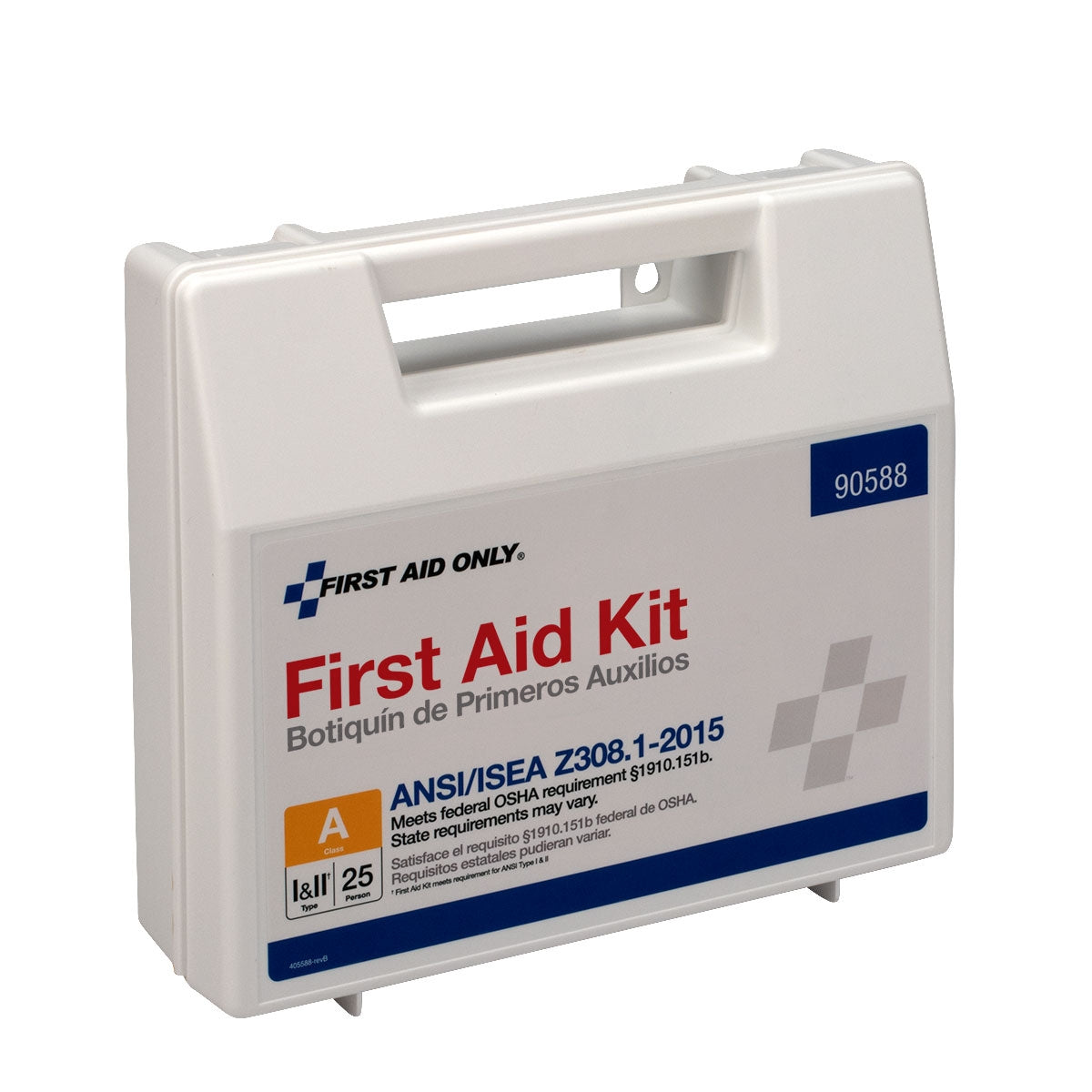 First Aid Only 25 Person Bulk Plastic ANSI A Kit with Dividers 2015 Compliant