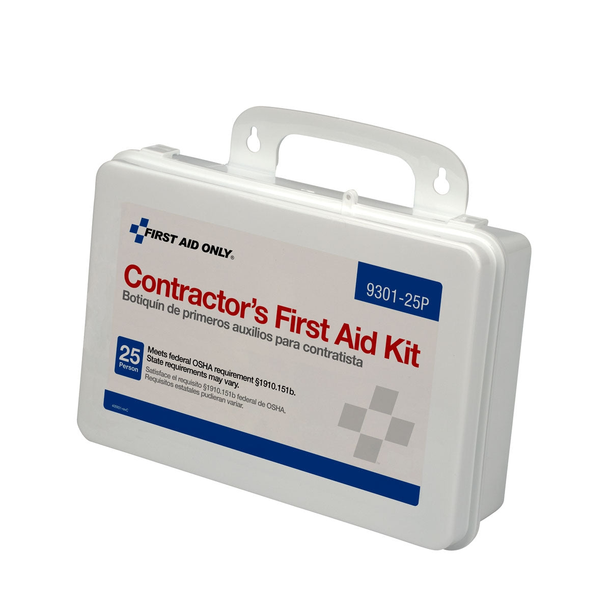 First Aid Only 25 Person Contractor Kit Plastic Case OSHA Compliant
