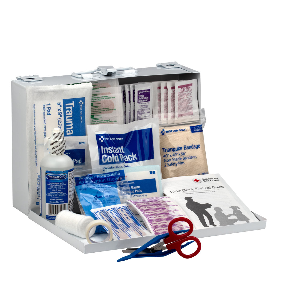 First Aid Only 25 Person Kit Metal Case OSHA Compliant