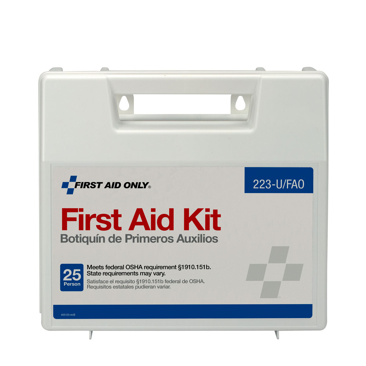 First Aid Only 25 Person Kit Plastic Case with Dividers OSHA Compliant