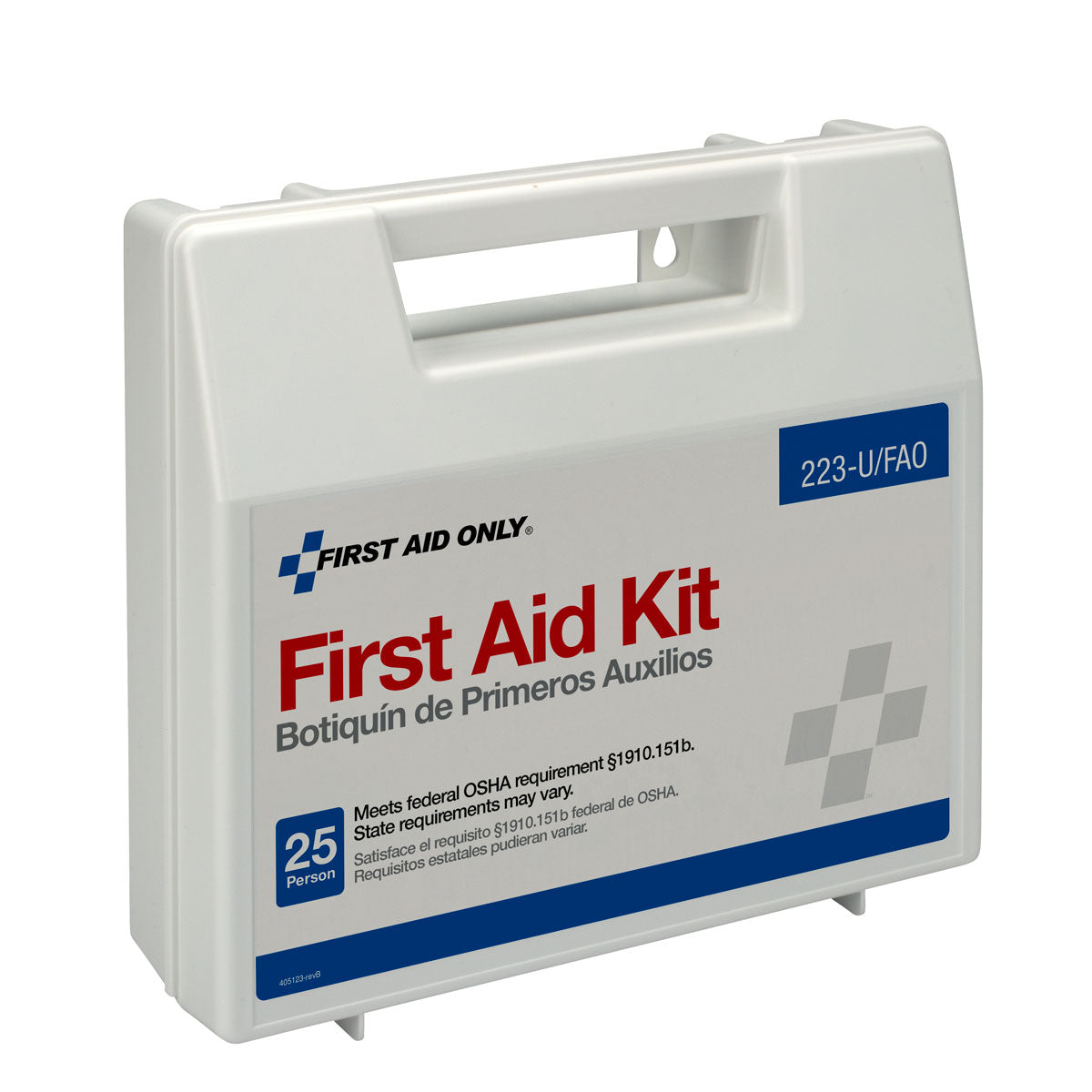 First Aid Only 25 Person Kit Plastic Case with Dividers OSHA Compliant