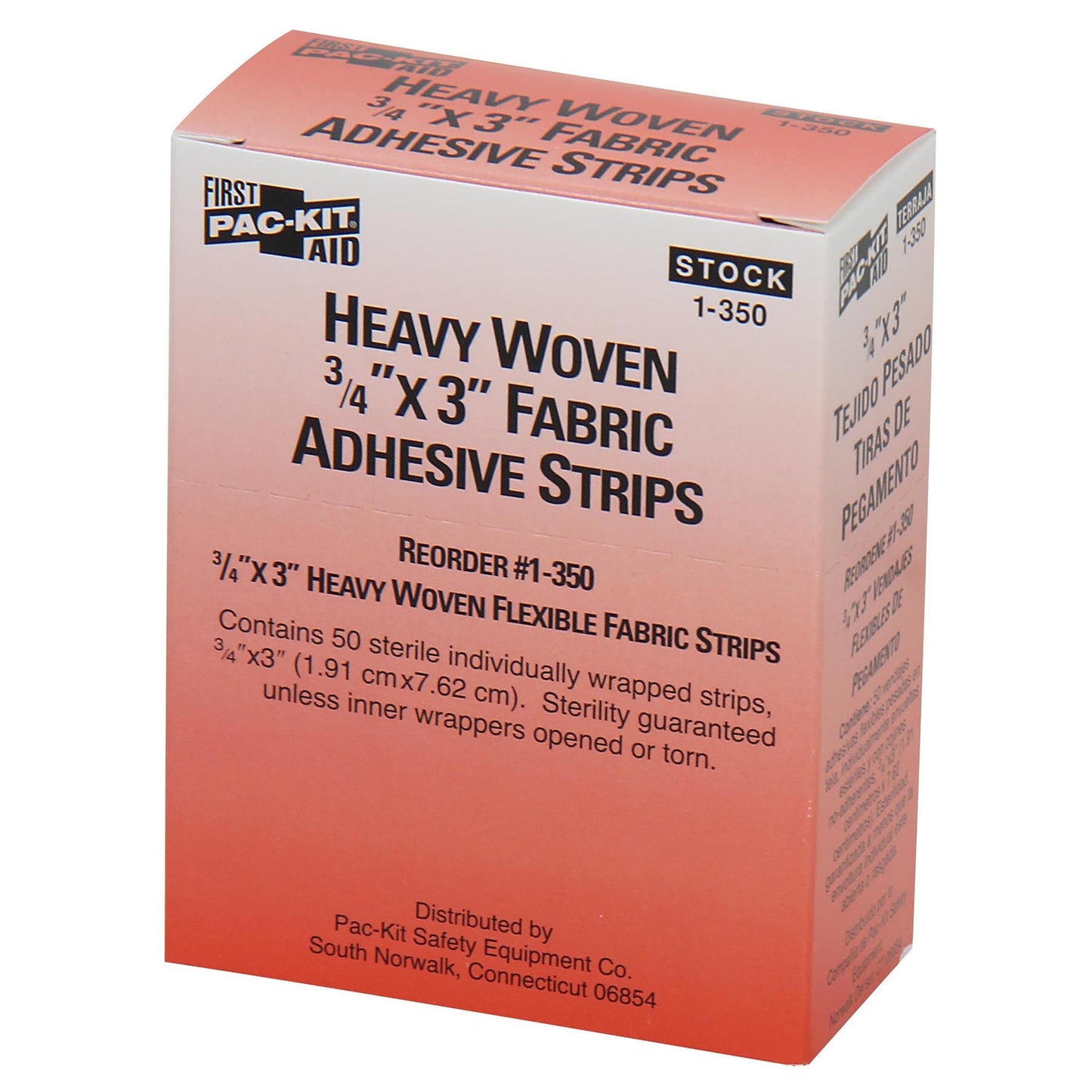 First Aid Only 3/4’’x3’’ Heavy Woven Fabric Bandages 50 Per Box
