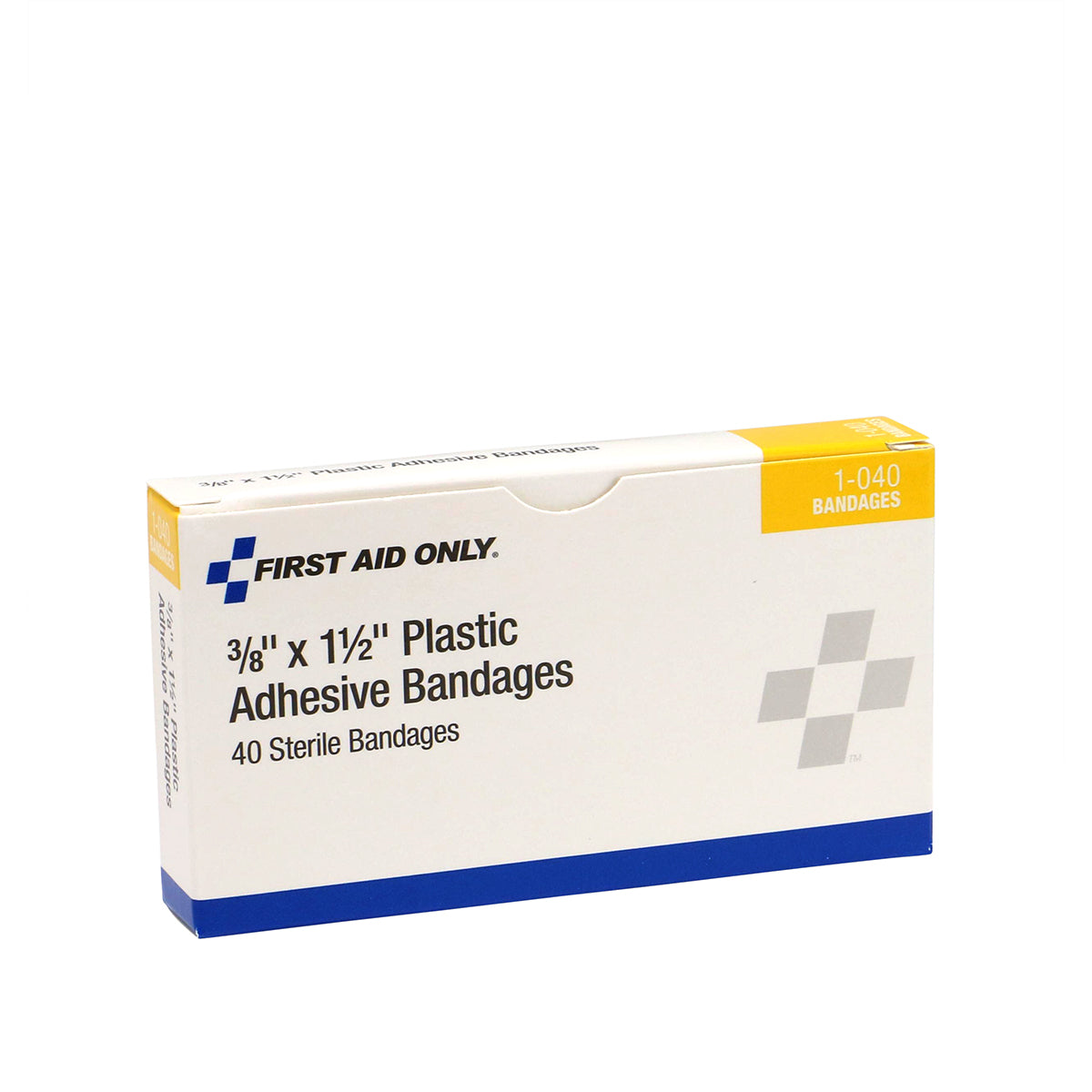 First Aid Only 3/8’’x1.5’’ Plastic Bandages 40 Per Box