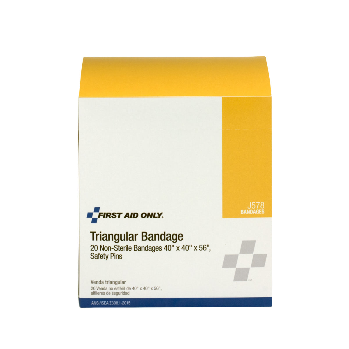 First Aid Only 40’’x40’’x56’’ Muslin Triangular Bandage 20 per Box