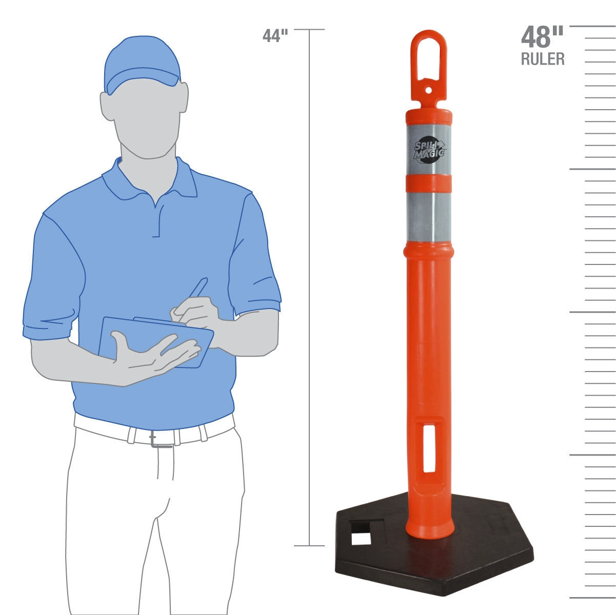 First Aid Only 44’’ Orange Reflector Looper Cone