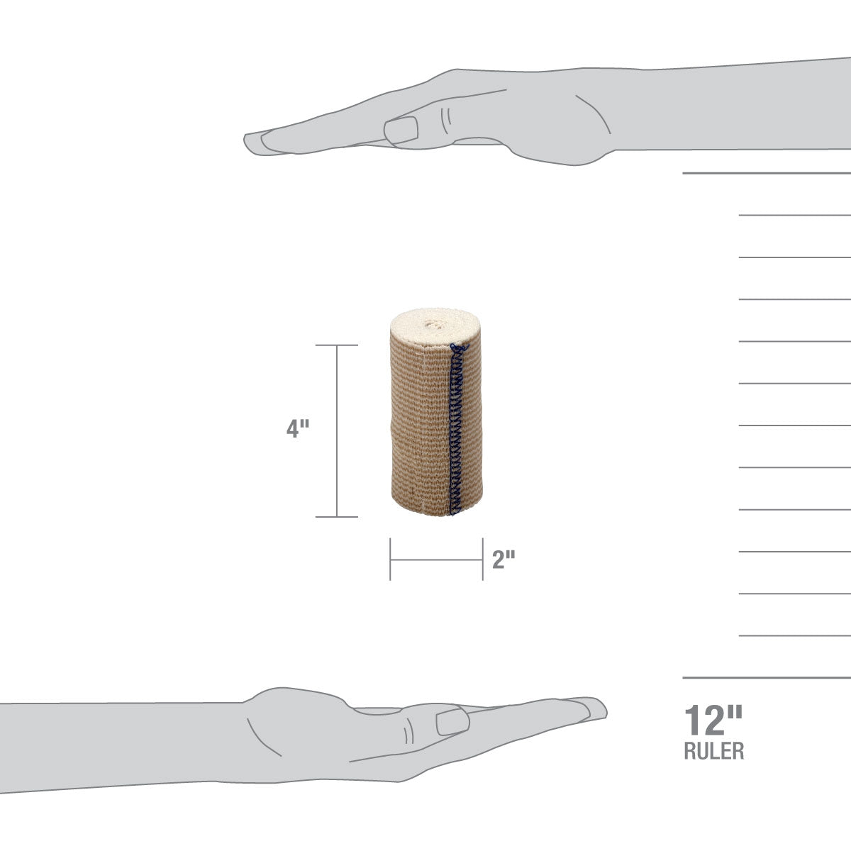 First Aid Only 4’’x 5 yd Elastic Wrap Velcro Closure