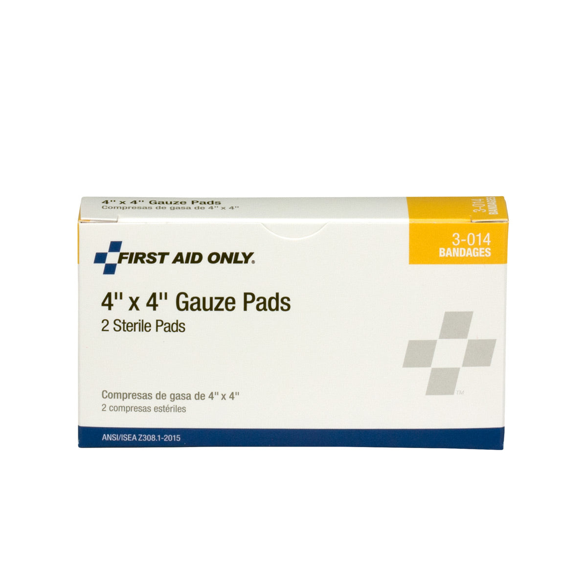 First Aid Only 4’’x4’’ Sterile Gauze Pads 2 Per Box