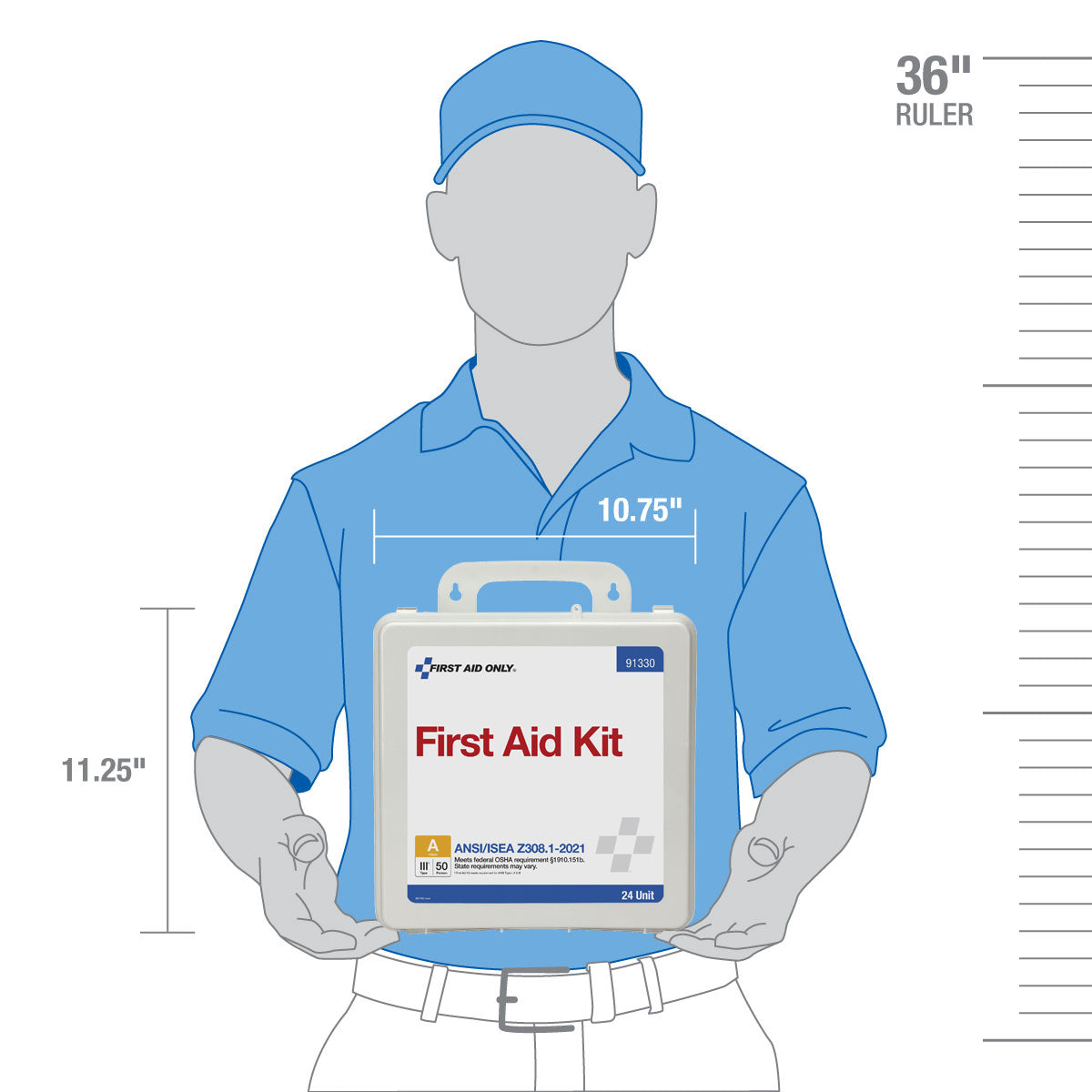 First Aid Only 50 Person ANSI A 24 Unit Plastic Kit 2021 Compliant