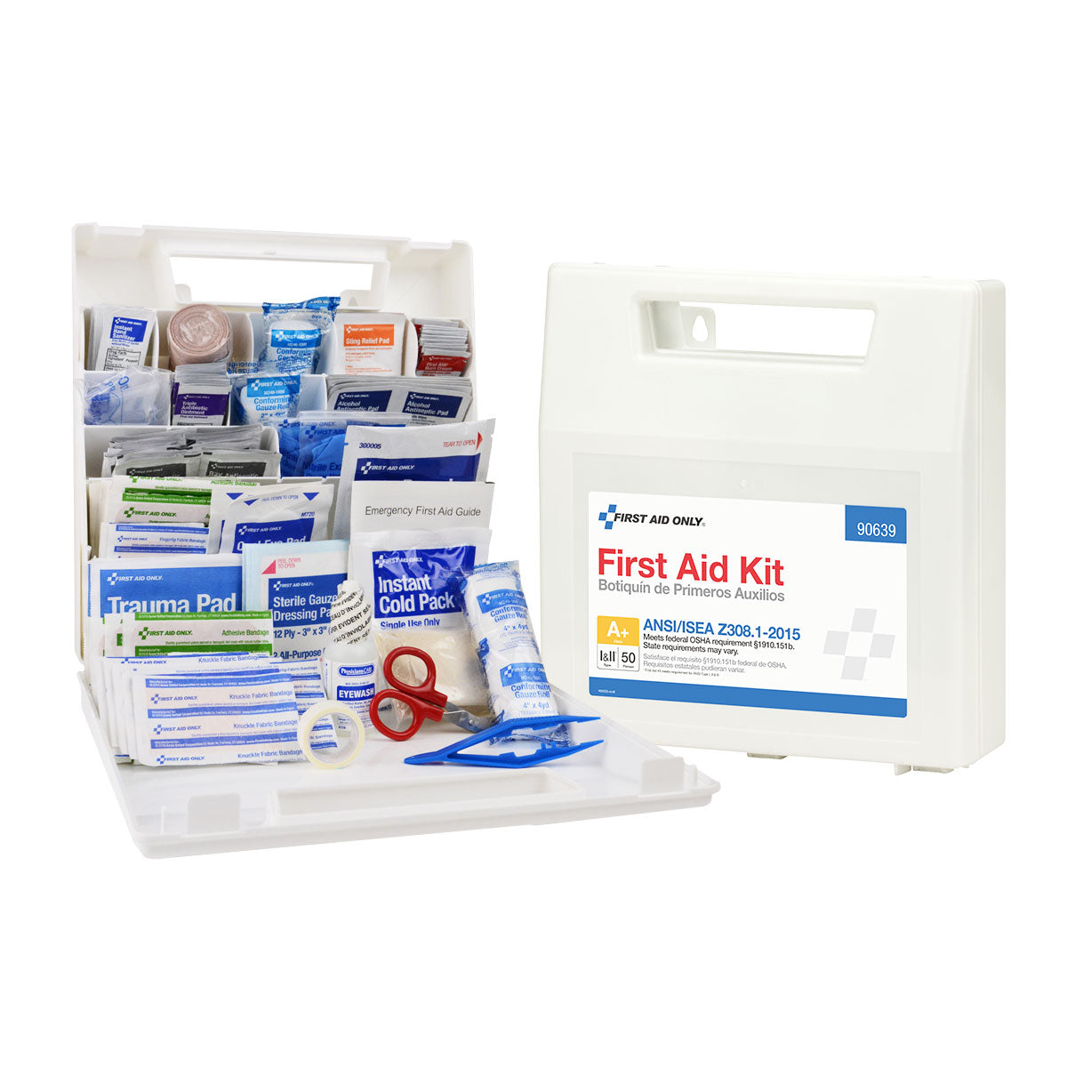 First Aid Only 50 Person ANSI A+ Bulk Kit Plastic 2015 Compliant