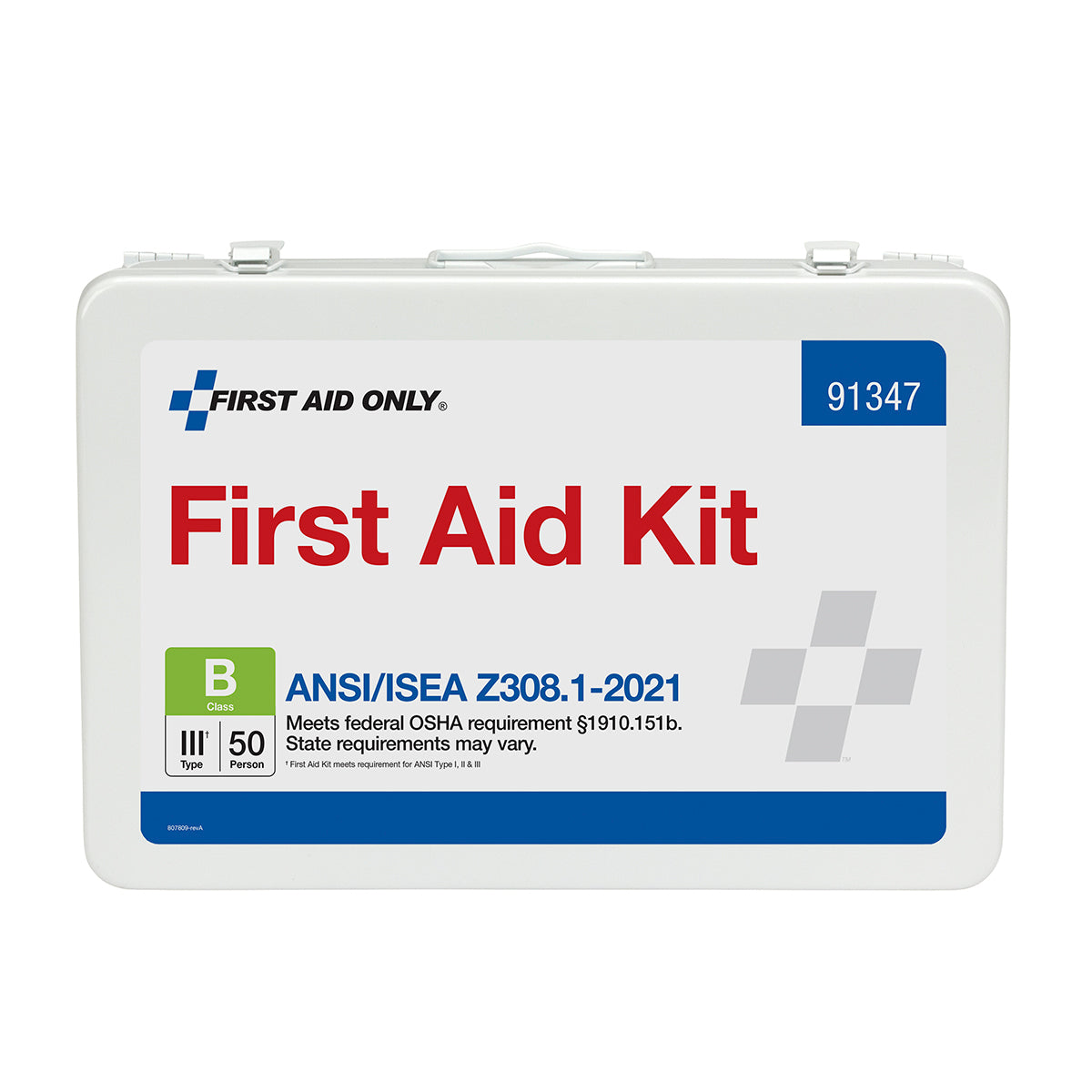First Aid Only 50 Person ANSI B Metal Kit 2021 Compliant