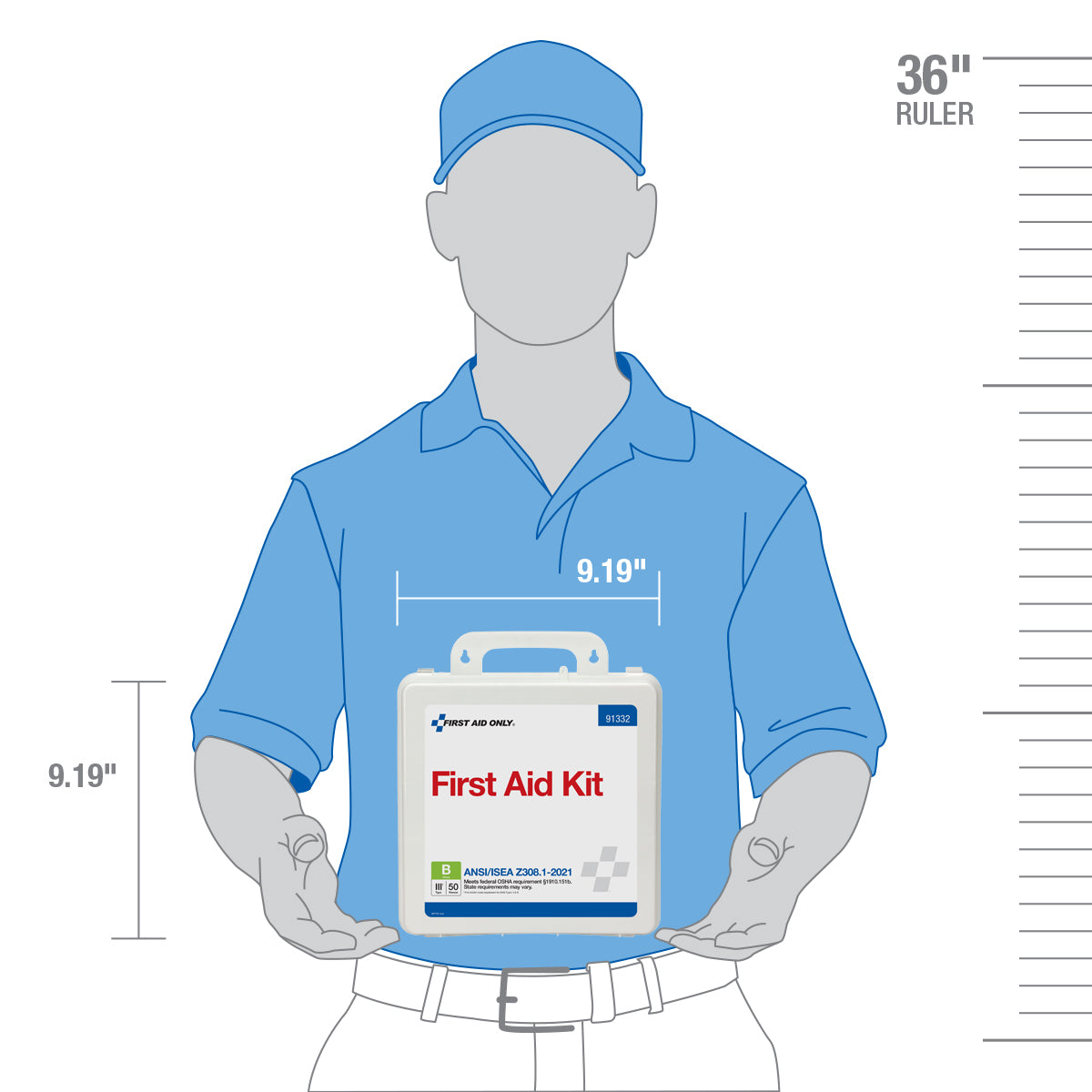 First Aid Only 50 Person ANSI B Plastic Kit 2021 Compliant