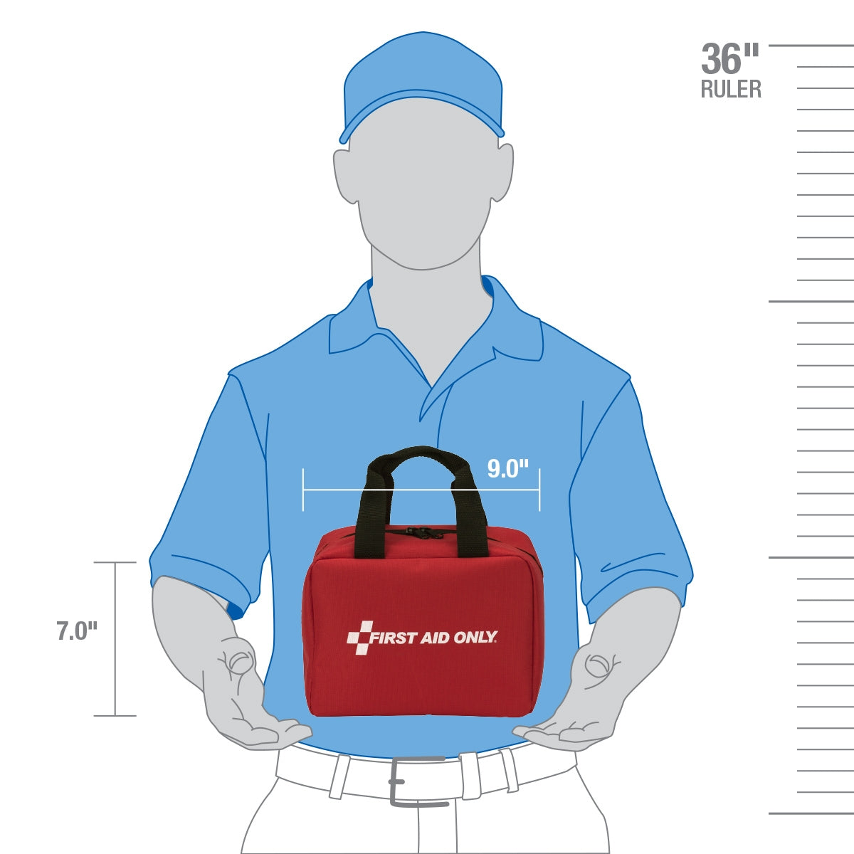 First Aid Only 50 Person Bulk Kit ANSI A+ Type I & II Nylon Soft Fabric Case 2015 Compliant