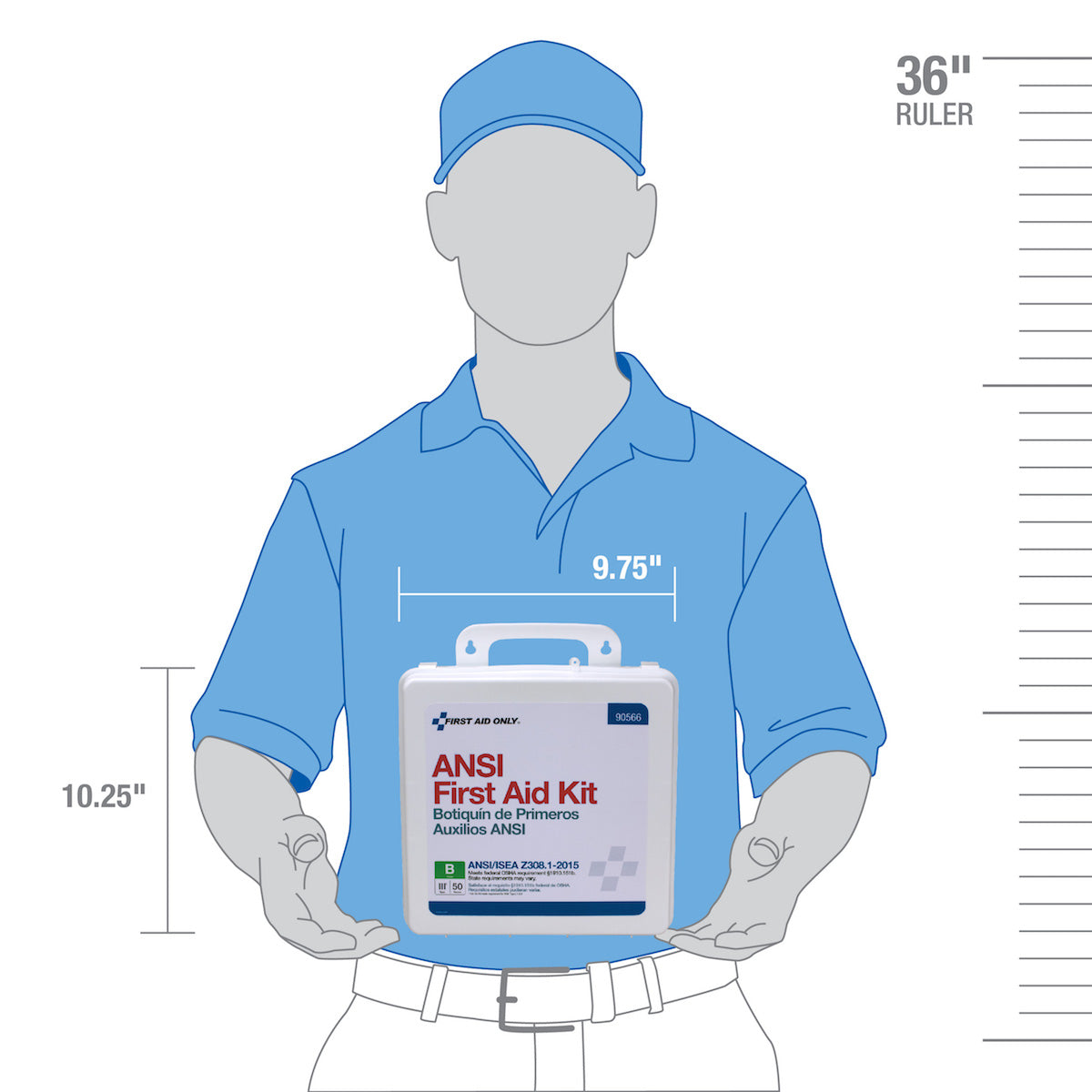 First Aid Only 50 Person Bulk Kit ANSI B Type III Weatherproof Plastic Case 2015 Compliant