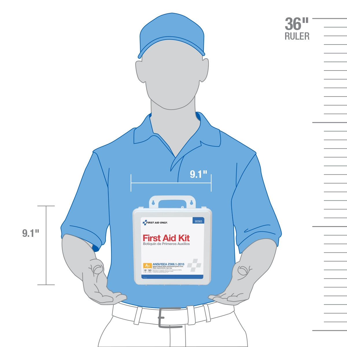 First Aid Only 50 Person Bulk Plastic Kit ANSI A+ Type III