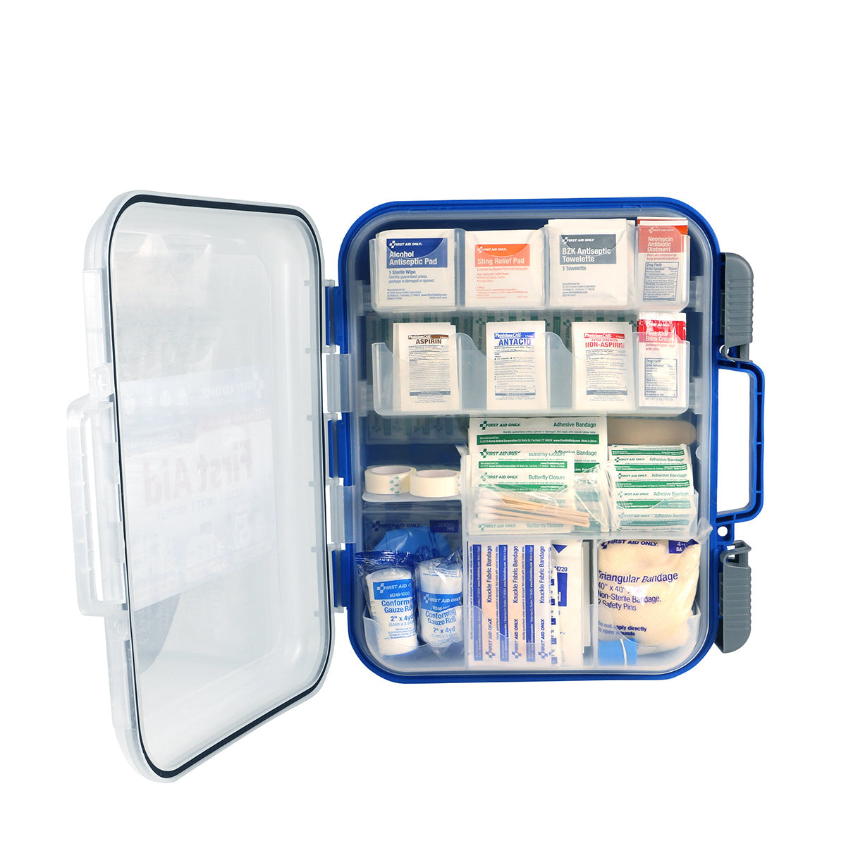First Aid Only 50-Person Clear Front Plastic Kit 272 pieces