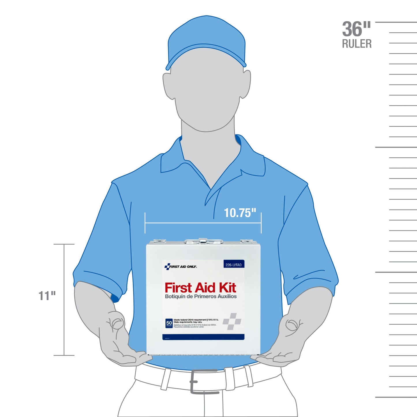 First Aid Only 50 Person Kit Metal Case