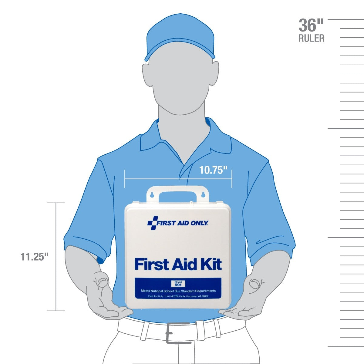 First Aid Only 50 Person National Standard Bus Kit Plastic Case