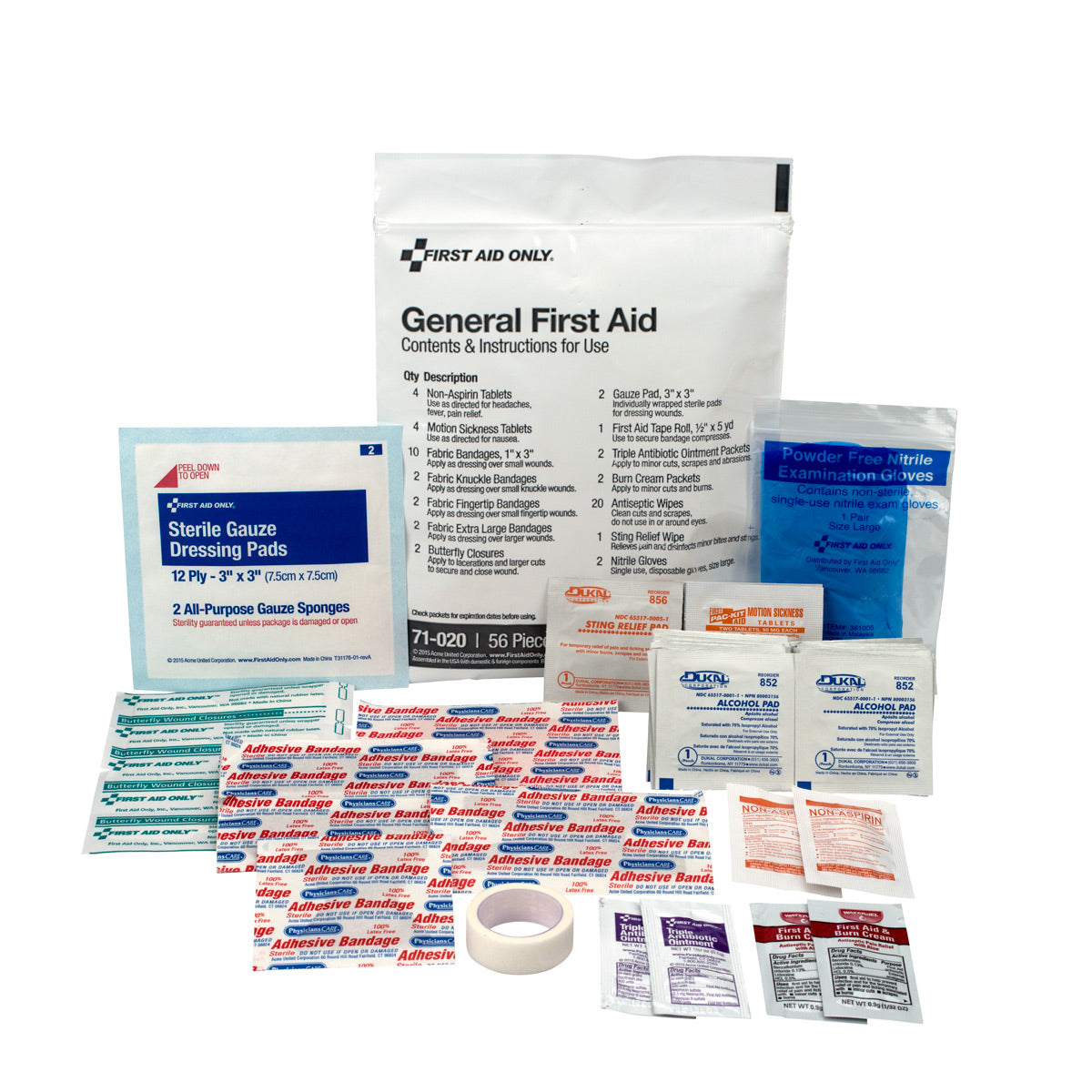 First Aid Only 58 Piece Essentials Triage Pack