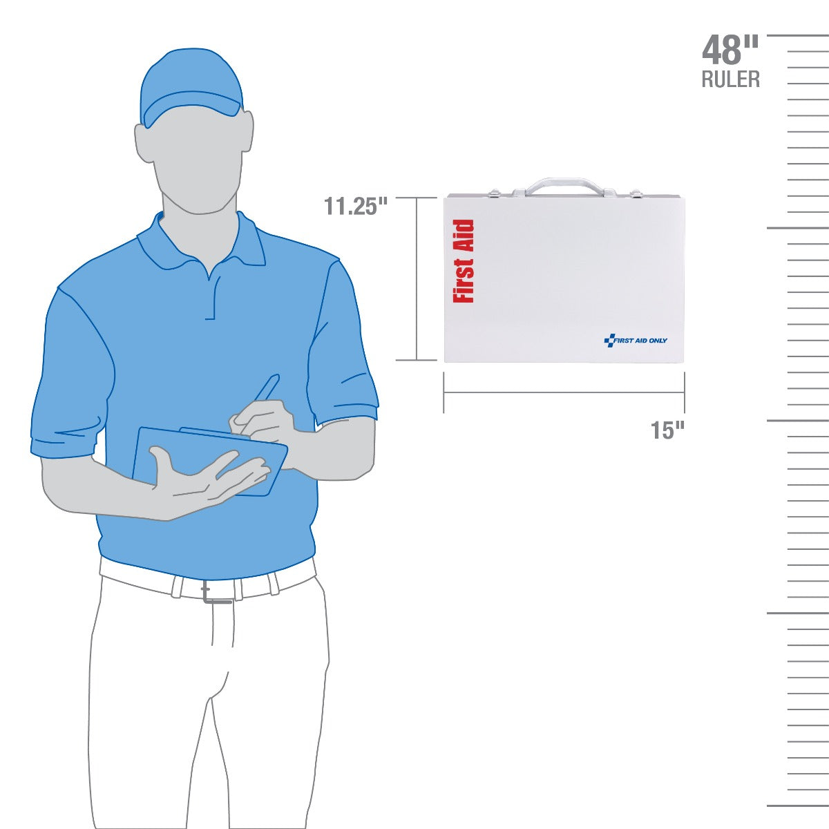 First Aid Only 75 Person ANSI B 2 Shelf Cabinet 2021 Compliant