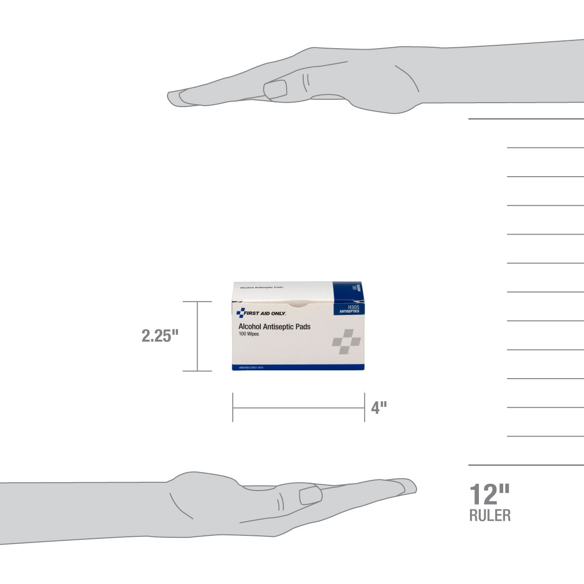 First Aid Only Alcohol Wipes 100 Per Box