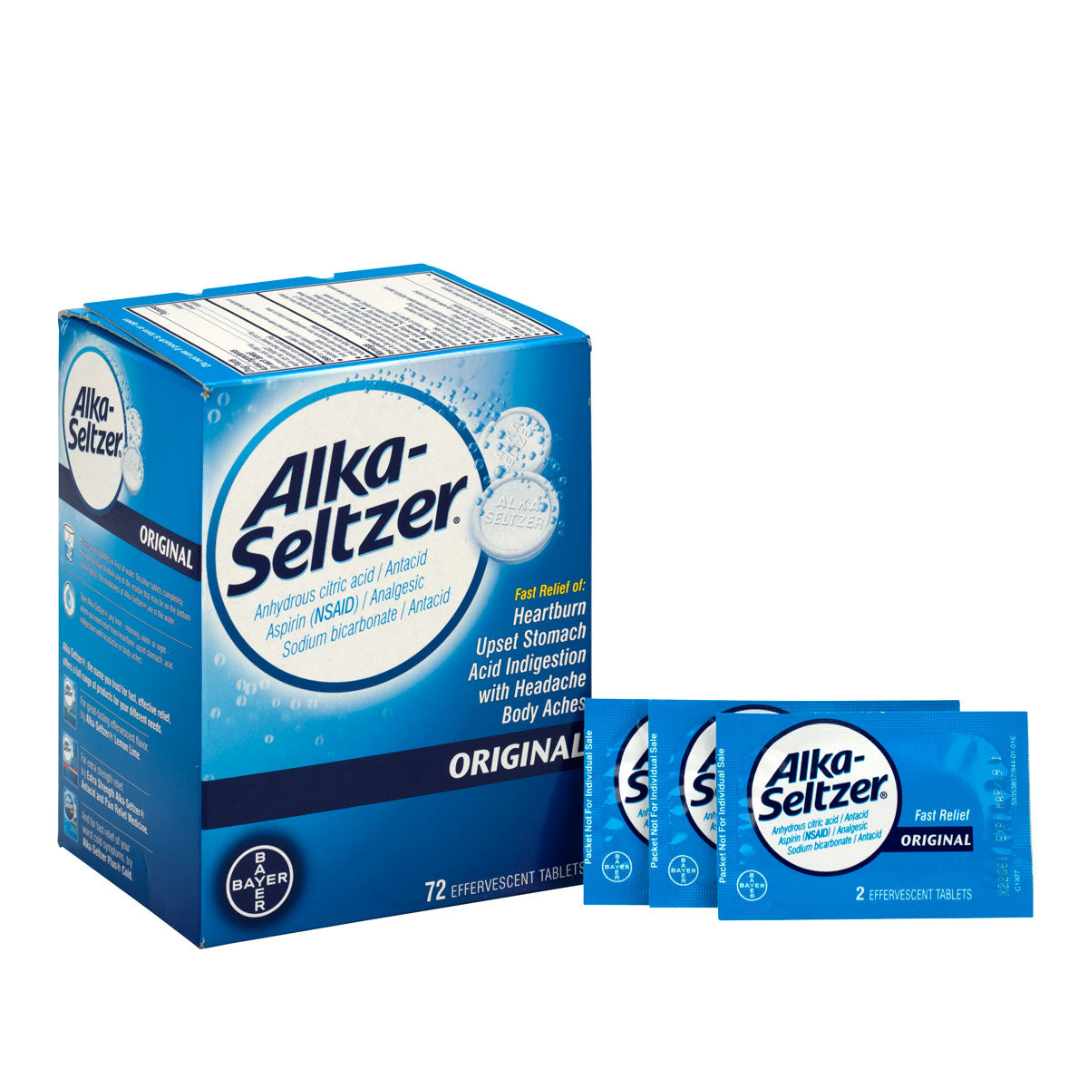 First Aid Only Alka Seltzer 72 tablets/box