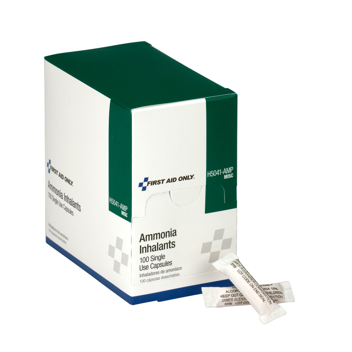 First Aid Only Ammonia Inhalants 100 Per Box
