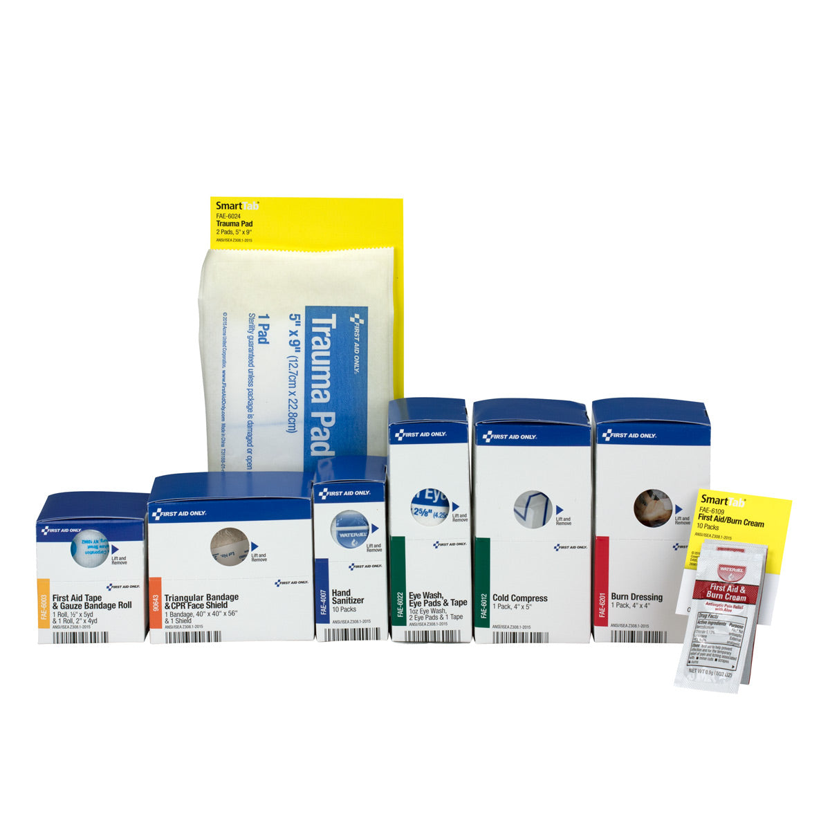 First Aid Only ANSI 2015 Retro Refill Pack for Medium Metal Food Service - (1350 cabinets)