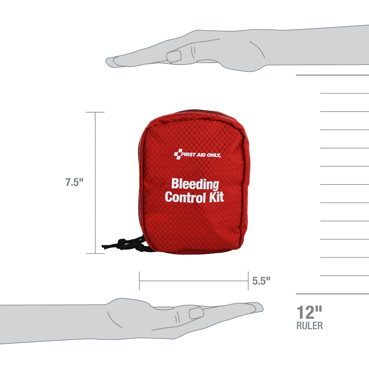 First Aid Only Bleeding Control Kit for California Regulation AB2260 Fabric Pouch