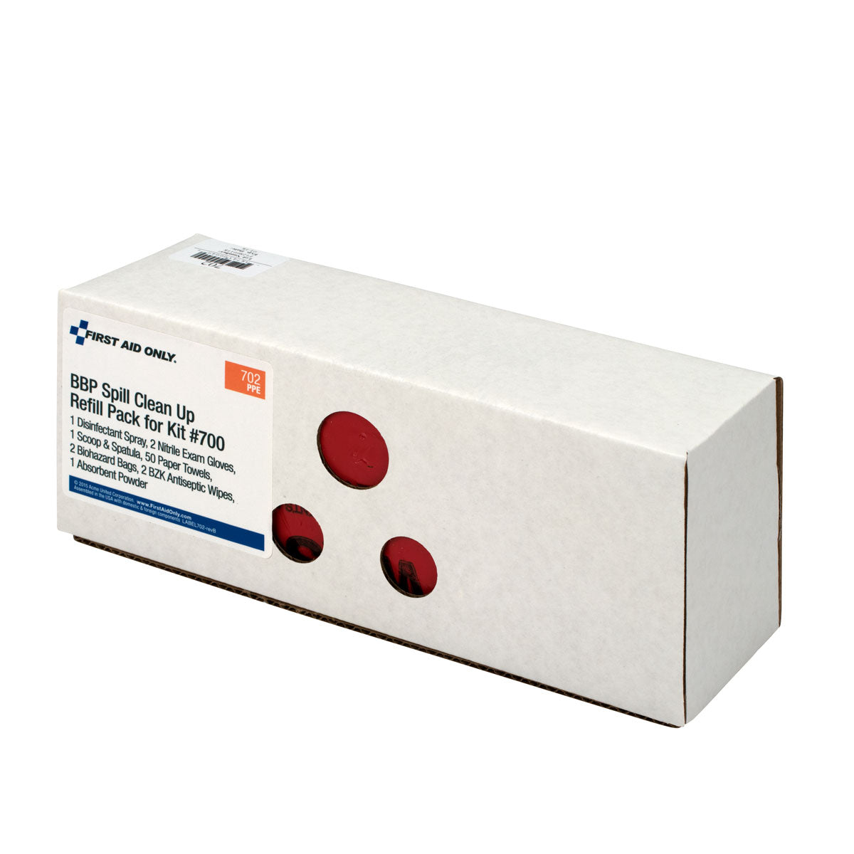 First Aid Only Blood borne Pathogen (BBP) Spill Clean Up Refill Pack for Kit #700