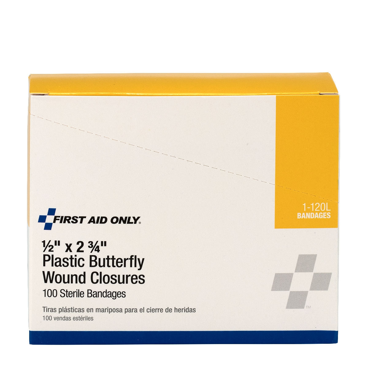 First Aid Only Butterfly Wound Closures Large 100 Per Box