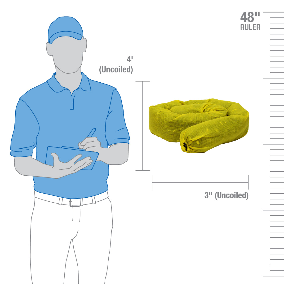 First Aid Only Chemical Hazmat Socks 3’’ x 4’