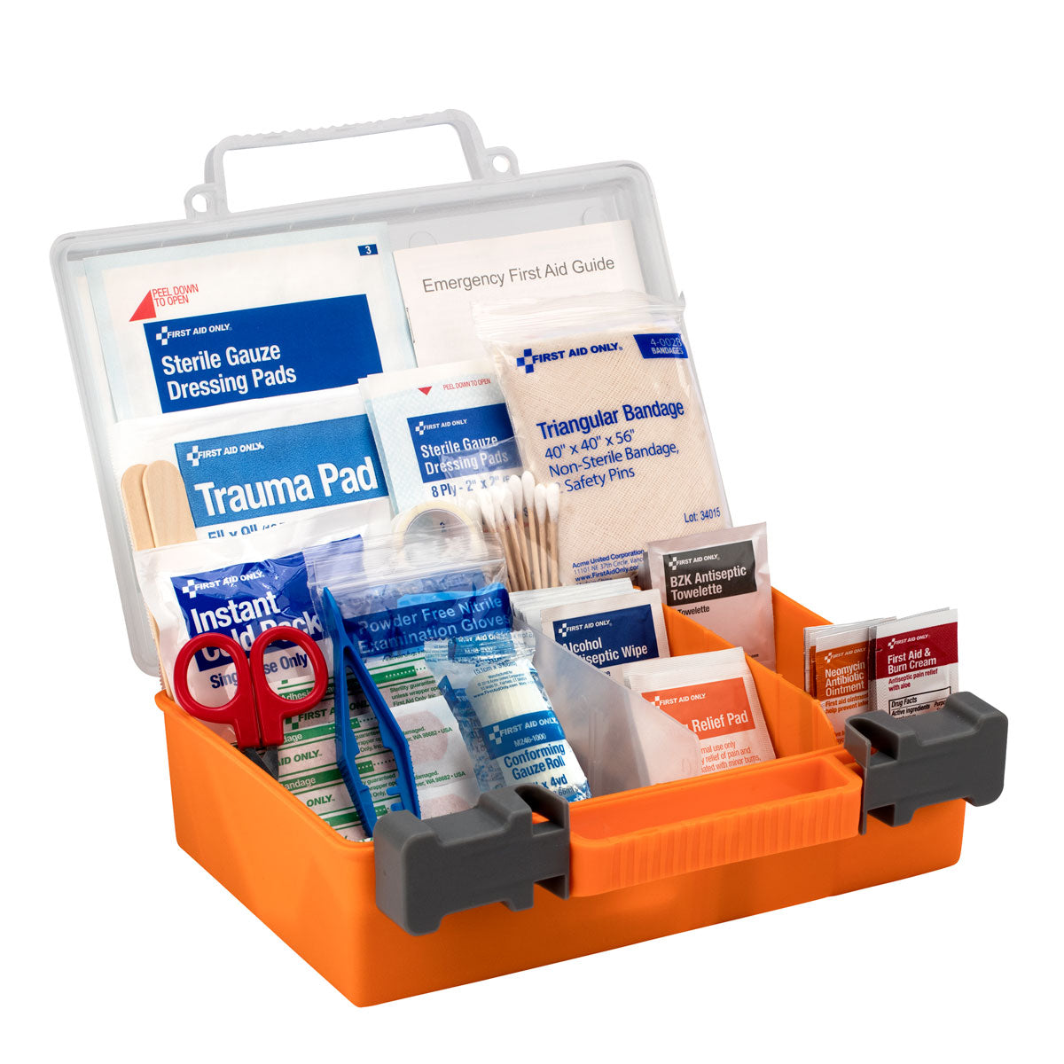 First Aid Only Clear Front Cover 118-piece Kit OSHA Compliant