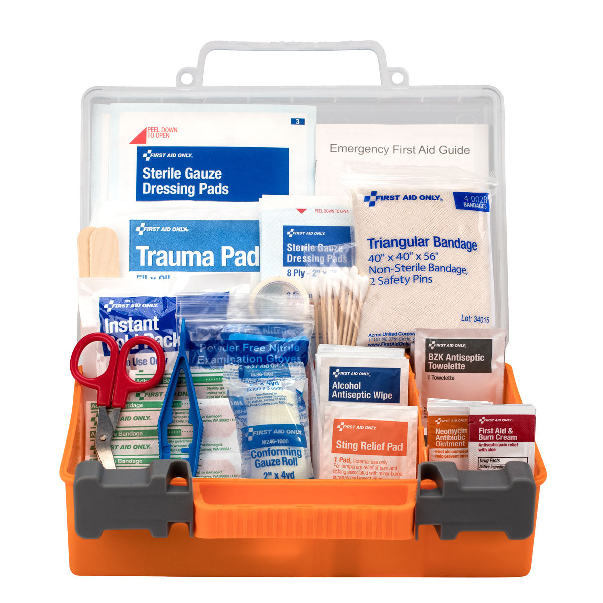 First Aid Only Clear Front Cover 118-piece Kit OSHA Compliant