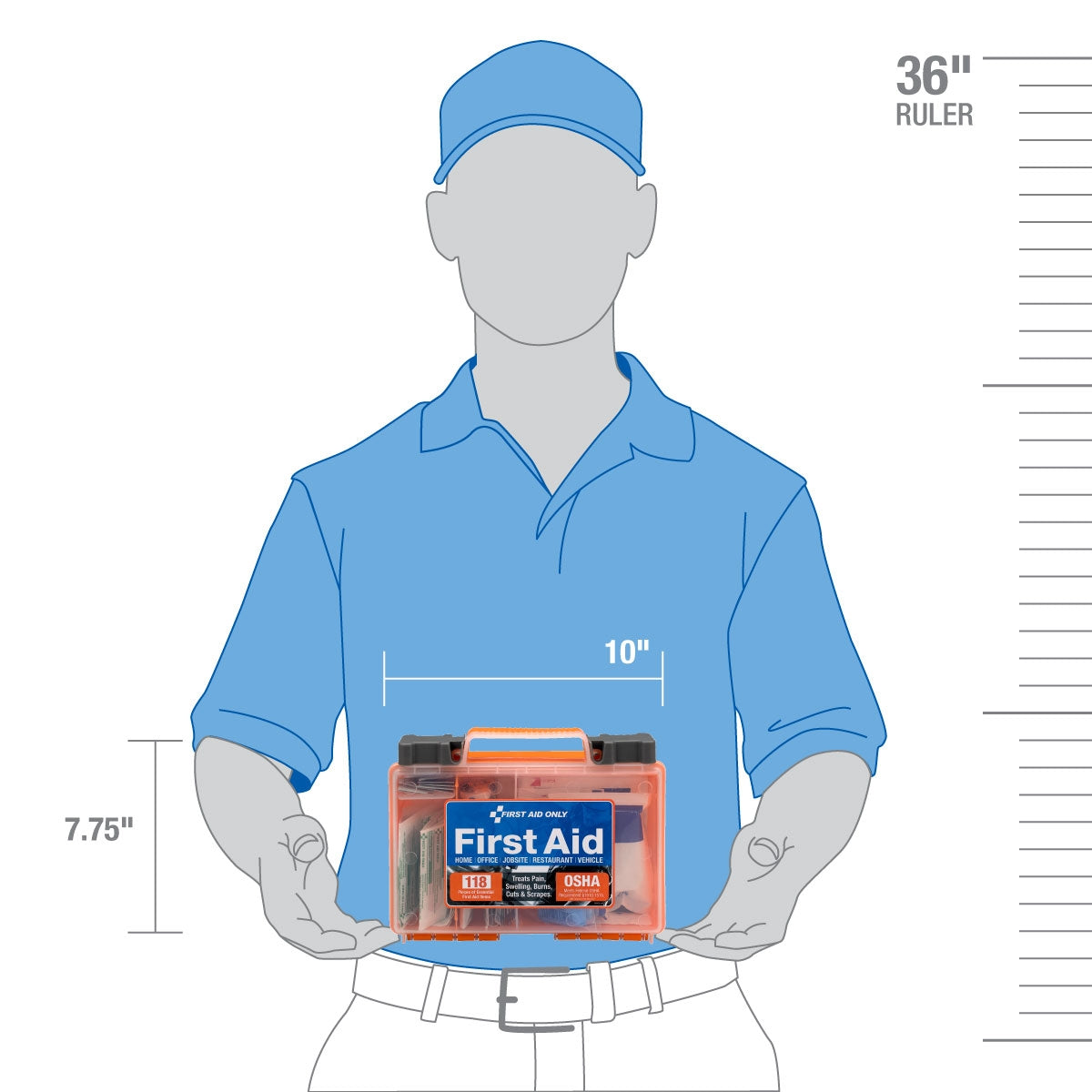 First Aid Only Clear Front Cover 118-piece Kit OSHA Compliant
