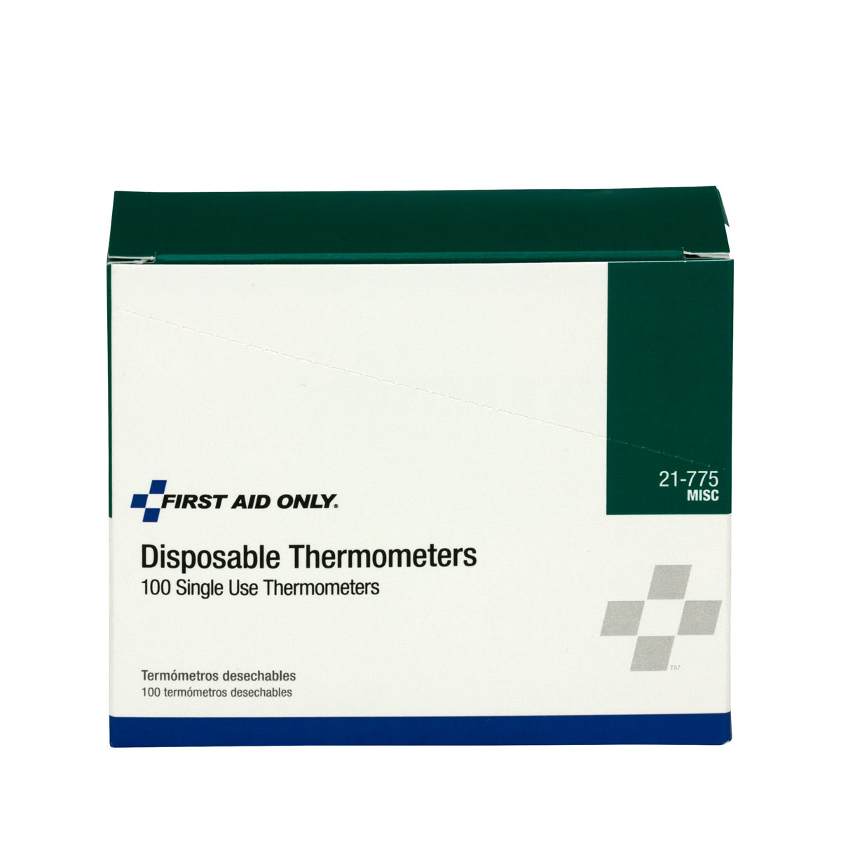 First Aid Only Disposable Thermometers 100 Per Box