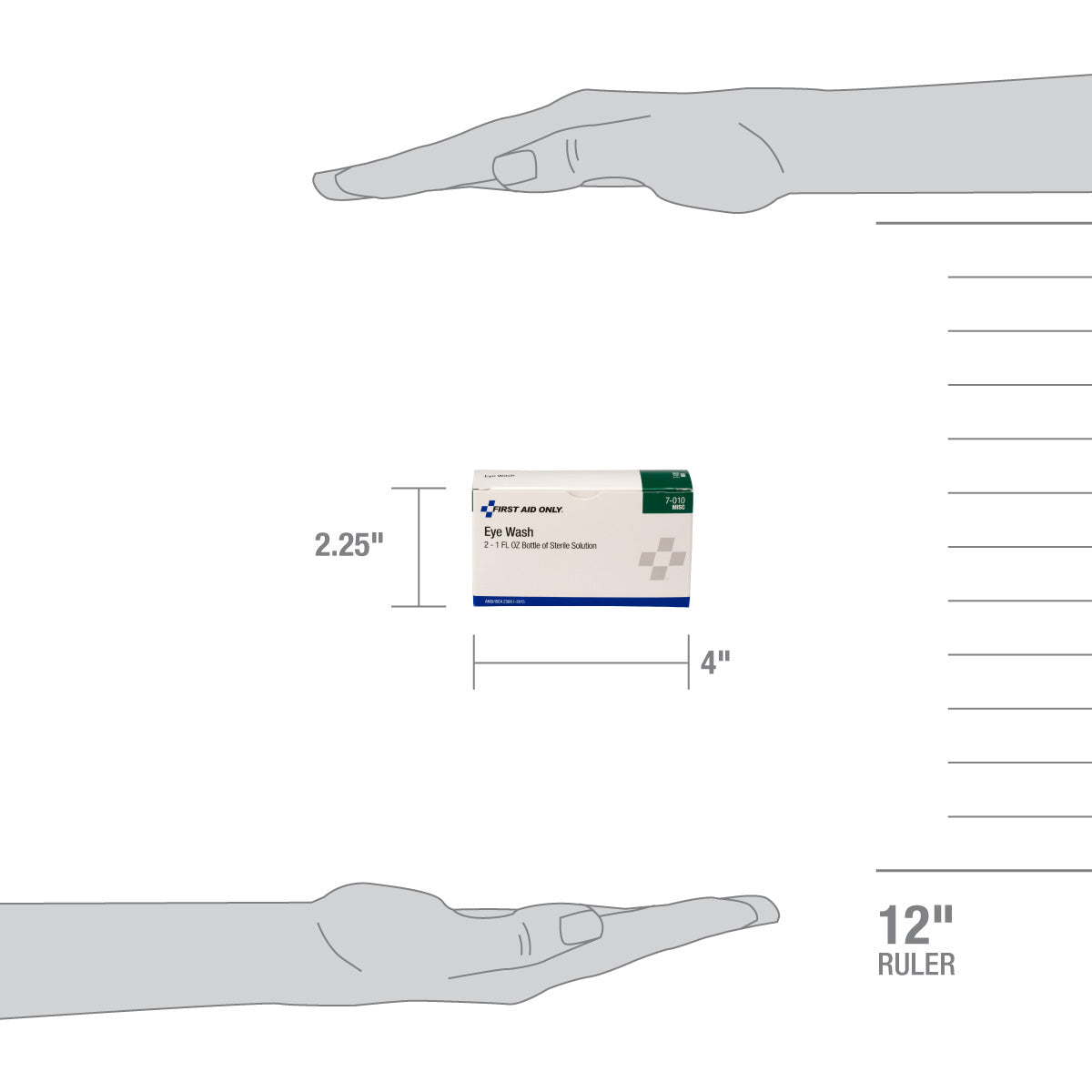 First Aid Only Eyewash 1oz. 2 Per Box